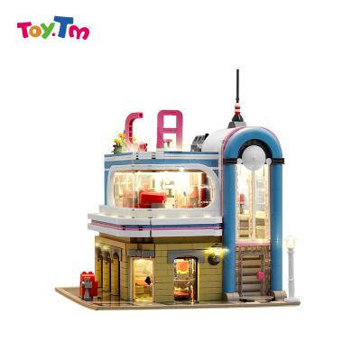 China Hot Sale California Restaurant Eco-friendly Material Model Toys DIY Toys Lighting Building Blocks For Girls Gift for sale