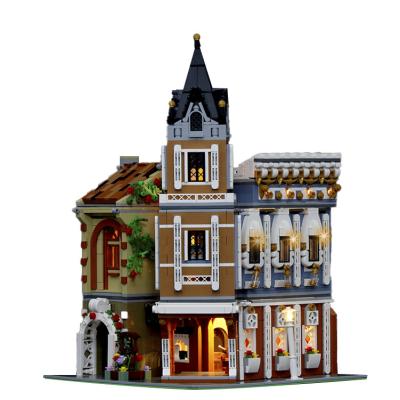 China MOC Eco-friendly Material Street View Diy Building Block Toys Educational Set Kids Toy Block Building Toys With Light for sale