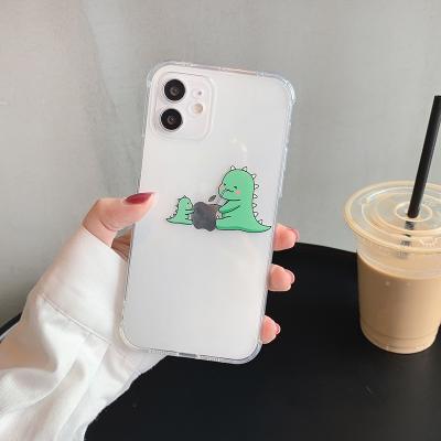 China Creative Green Dinosaur Mobile Phone Cover Shockproof Mobile Phone Accessories For iPhone for sale