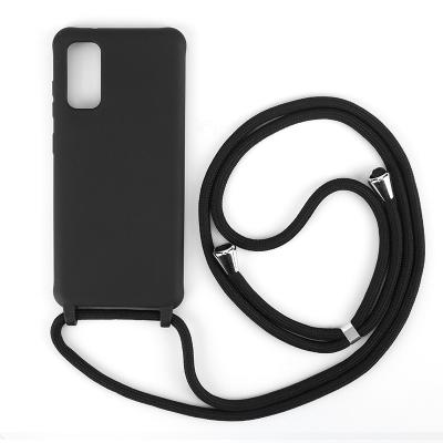 China New Tpu Collar Cross - Body Phone Case Colorful TPU Shockproof Case With Rope Cord Strap For Samsung S20 for sale