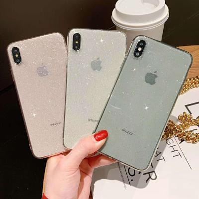 China Shiny Soft TPU Clear Glow Cell Phone Cover TPU Phone Case for sale