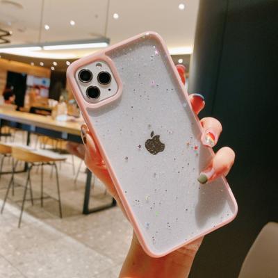 China Transparent TPU Candy Shiny Color Mobile Phone Case Cover For iPhone 12 pro 11/XS/XR for sale