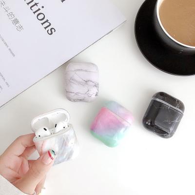 China Free Shipping Marble Marble Earphone Shockproof Dustproof Outdoor Shockproof Plastic Case For Apple Airpods for sale