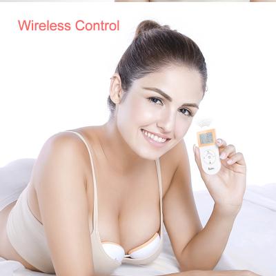 China Vibration Massage Wholesale OEM Service Heating Vibrator Breast Enhancer Chest Care Massager Wireless Enhancement Bra for sale