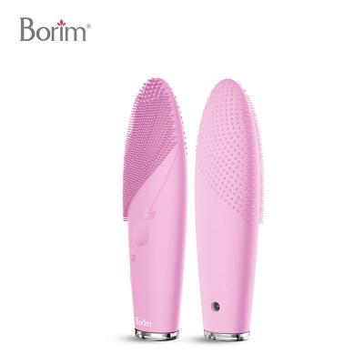 China OEM Radio Green Silicone Soft Facial Massage DEEP CLEANSING Cleansing Brush Sonic Facial Brush Massager Cleansing 2021 for sale