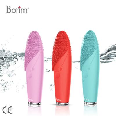 China Factory Wholesale Electric Brush Ipx7 Rechargeable Waterproof Face DEEP CLEANING Brush Sonic Vibration Silicone Facial Cleansing Massager for sale