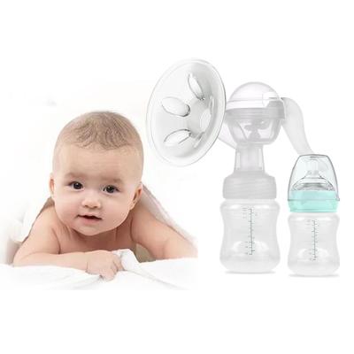 China BPA Free Hot Sale Manual Portable Breast Pump Set 1-3 Level Strength OEM/ODM With 150ML Wide Mouth Milk Bottle for sale