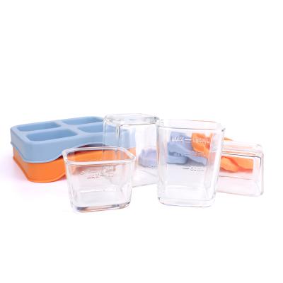 China Baby 60ML BPA Free Glass Complementary Food Box Food Fresh Storage Box Snack Sealed Storage Box for sale