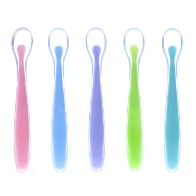 China BPA Free Non-Toxic Silicone Baby Spoon For Infant Feeding for sale