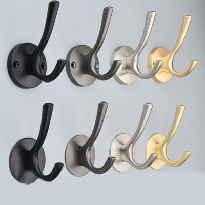 China Black Nordic Decorative Wall Mounted Door Hanger Stocked Metal Clothes Coat Hooks for sale