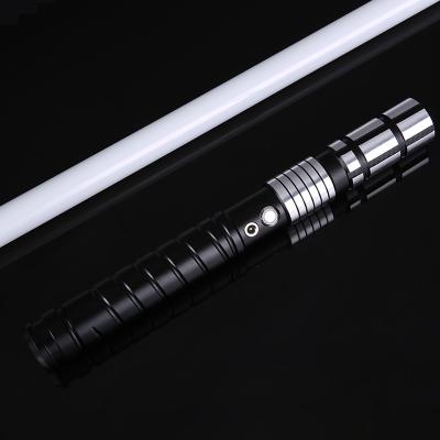 China Aluminum alloy& Polycarbonate FOCSABER metal handle lightsaber toy LED light dueling sticks with the 5 light sets of noise and color changes with fight for sale