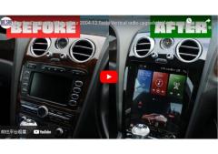 Bentley Continental Flying Spur 2004-2012 Tesla Vertical radio upgrade to Android media system