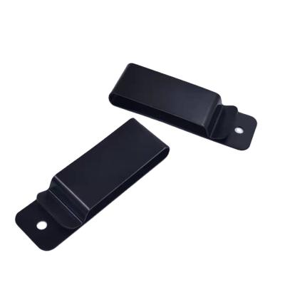 China Hot Leather Belt Case Factory Leather Case Metal With Clip Metal Spring Steel Black Belt Clip for sale