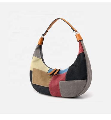 China Other Women Logo Armpit Shoulder Hobos Bag Custom One Shoulder Canvas Tote Armpit Bag Handbags Summer for sale