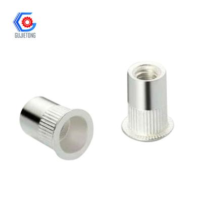 China Steel Aluminum Flat Head Spring Rivet Pop Nut With Internal Threaded for sale