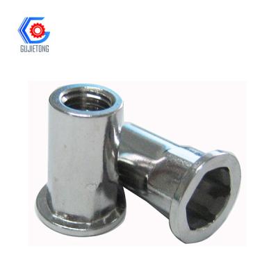 China Spring Stainless Steel Rivet Steel Blind Nut With Half Hexagon for sale