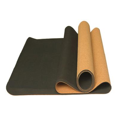 China The Best Custom Wholesale Custom Organic Wide Clean Natural Rubber Cork Yoga Mat With Alignment Examination Lines for sale