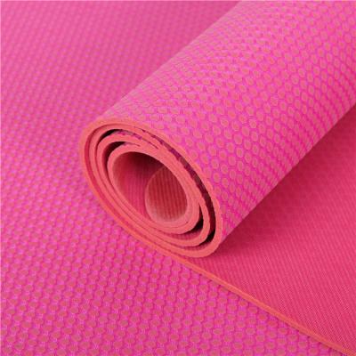 China Custom Exercise Soft Mesh Fabric Surface Printing Logo Gym Yoga Mat Eco Friendly Gymnastics Equipment for sale