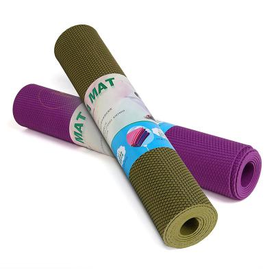 China Soft Professional Custom Design Mates Fitness Eco-Friendly Non-Slip Waist Printing Exercise Pad Yoga Mat With Mesh Fabric Surface for sale