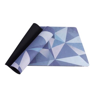 China New Design Soft Low Price Eco Friendly Custom Printed Suede Rubber Yoga Mat For Exercise for sale