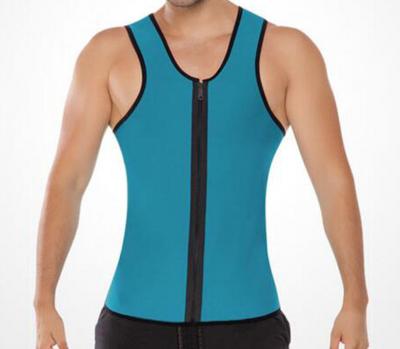 China Antibacterial Mens Body Shaper Belly Burner Sweat Fat Waist Trainer Vest For Body Shaper Slimming Vest For Men for sale