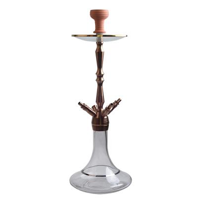 China 304 Stainless Steel Large Hookah Oxidation Color Base Shi Sha With Glass Smoking Pipe for sale