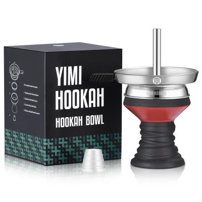 China Smooking Shisha Yimi Hookah Ceramic Bowl Various Colors Phunnel Bowl With Color Box Charcoal Holder for sale