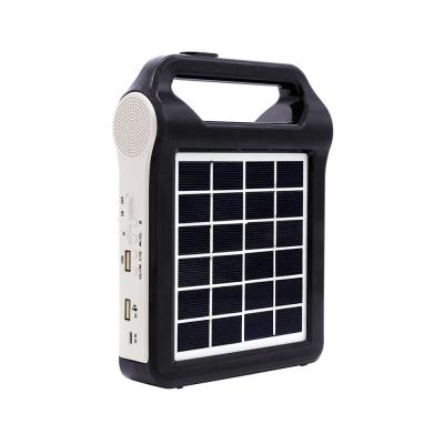 China Solar Panel Charge Outside Mobile Phone Charger Use Solar Power Bank Portable Power with Wireless Speaker and TF Card Lighting for sale