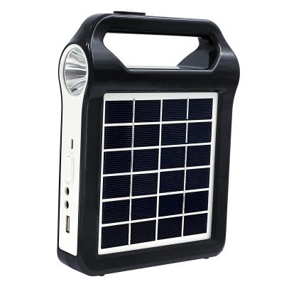 China ABS plastic power bank portable solar power station with LED torch and 4 in 1 charging cable for mobile phone for sale