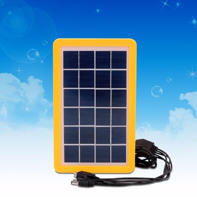 China Import 6V3W Mobile Phone Charging Price Cheapest 5in1 Polycrystalline Solar Cell Phone Charger One Mini Solar Panel for sale