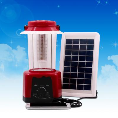 China New Design Solar Power Camping Light Portable Home Lighting / Emergency 6V Charging Battery Led Lantern for sale