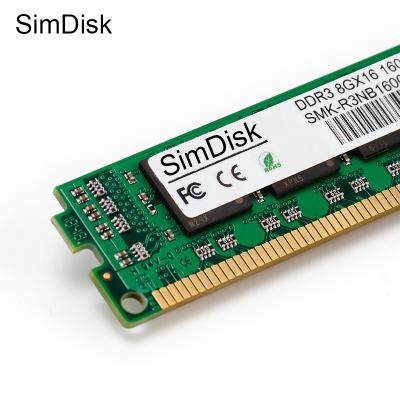 China DDR3-NB SimDisk Wholesale Desktop Game 8GB DDR3 RAM Memory 1333MHz 1600MHz for sale