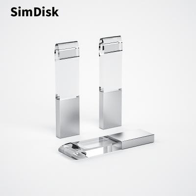 China Cheap Wholesale 2.0 4GB 8GB 16GB 32GB 64GB 128GB USB Flash Drives SimDisk USB Crystal Flash Drive for sale