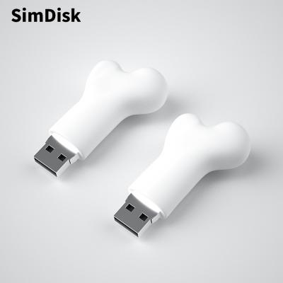 China USB Drive SimDisk Factory Dog Bone PVC U Disk128MB 2GB 4GB 16GB 32GB 8GB Memory Stick USB 2.0 Flash Drive 64GB 128GB Pendrive for sale