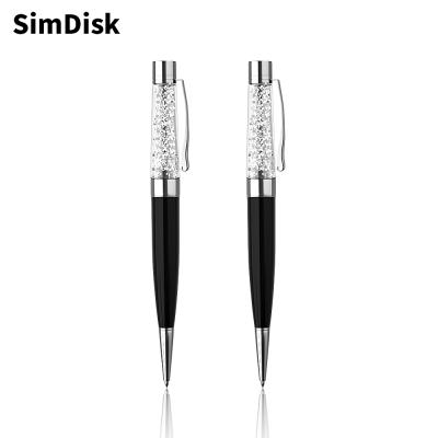 China New Metall SimDisk Ballpoint Pen USB Drive 128M 256M 512M 1GB 2GB 4GB 8GB 16GB 32GB 64GB 128GB USB Flash Drive Pen Shape Gift for sale