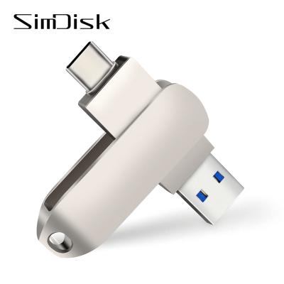 China Rotating Flash Stick 16GB 32GB 64GB 128GB USB Flash Drive SimDisk Design USB Drive Memory Pendrive For Mobile Phone U Ddisk for sale