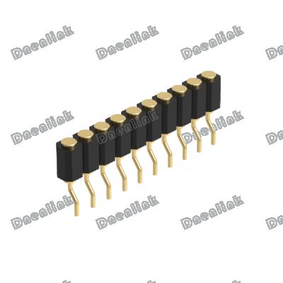 China Pitch Single Row H4.0mm SMT Type PogoPin PCB Dnenlink 2.54mm Header Female Connector for sale