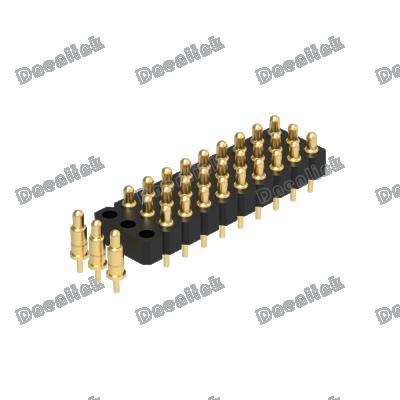 China PogoPin Header PCB Dnenlink 2.54mm Pitch Triple Row H2.5mm Header DIP Straight Male Type PogoPin Header Connector for sale