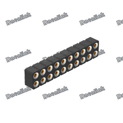 China Dnenlink Female Straight Double Row H3.00mm L4.20mm PCB Dnenlink 2.54mm Machined Pin Header Round Connector for sale