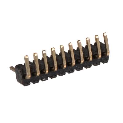 China DIP Denentech 1.27mm Pitch For PCB Single Row H2.0mm Right Angle DIP Pin Header Connector Pins CustomType for sale