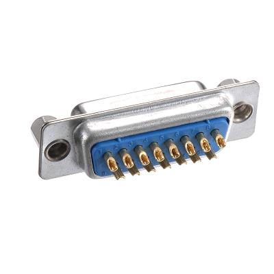 China Power Denentech Hardware Parts Machined DB 15 Pin Solder Type Female Header D-SUB Connector for sale