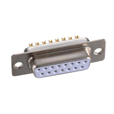 China Power Denentech Hardware Part DB15 Machined Pin Solder Type Female D-SUB Connector for sale