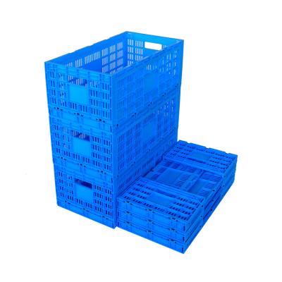 China collapsible & stackable JOIN Stackable Plastic Egg Crates Movable Boxes Foldable Storage Basket for sale