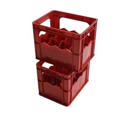 China Mesh JOIN Plastic Bottles Crate Heavy Duty Stacking Beer Vented Beverage Crate For Glass Bottles Beer Crate for sale