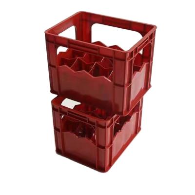 China Recyclable JOIN Beer / Wine Crate Plastic Beer 1L Glass Bottle Crate PE Material / Milk Moving Juice Crates Beverage Crate Manufacturer Storage for sale