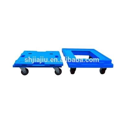 China Heavy Duty JOIN 150kg Load Plastic Box Crate Dolly Industrial For Logistics Easy Smart Transport Crate Plastic Mobile Crate Cart for sale