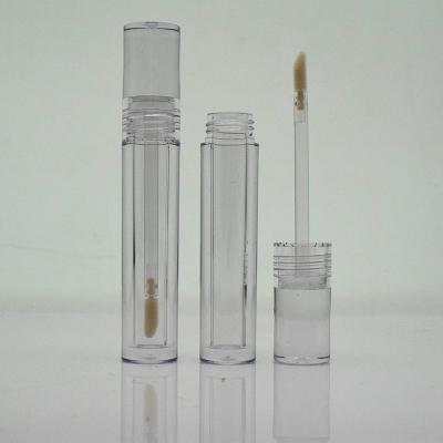 China Recycle High Transparent 6ML Lip Care Oil Container Empty Cosmetic Packaging With Big Wand Brush for sale