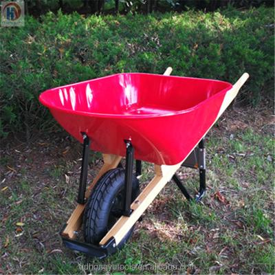 China Building Tools Truper Wooden Handle Wheel Model Wheelbarrow for sale