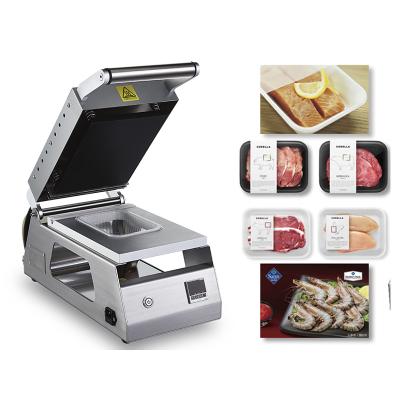 China DS1 High Quality Manual Food Tray Sealer Used Table Top Tray Sealer Easy Food Heat In Takeout Tray for sale