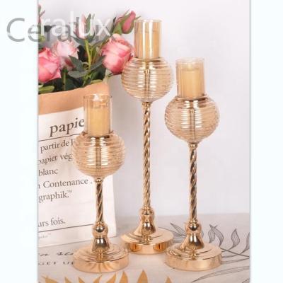 China Modern luxury hot sales romantic candle holder for restaurant home wedding party cafe candlelight dinner hotel decoration for sale